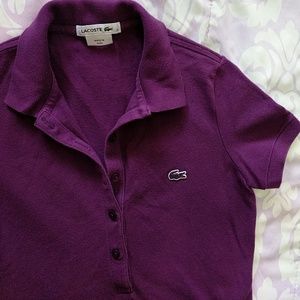 Purple Lacoste polo